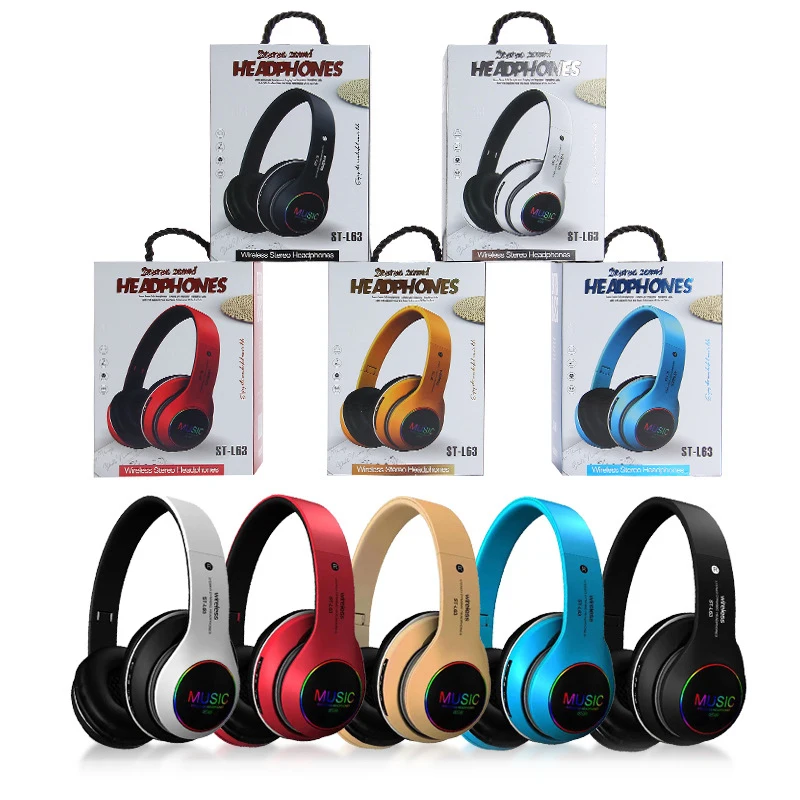 Wireless Bluetooth Headphones Stereo Gaming Headset Support TF Card With Mic US
