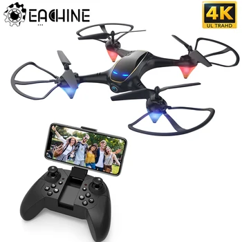 Eachine-Dron de Control remoto con WiFi y cámara 4K. E38, Drone cuadricóptero de radiocontrol con cámara de flujo óptico 1080P, cámara Dual de HD, vídeo aéreo