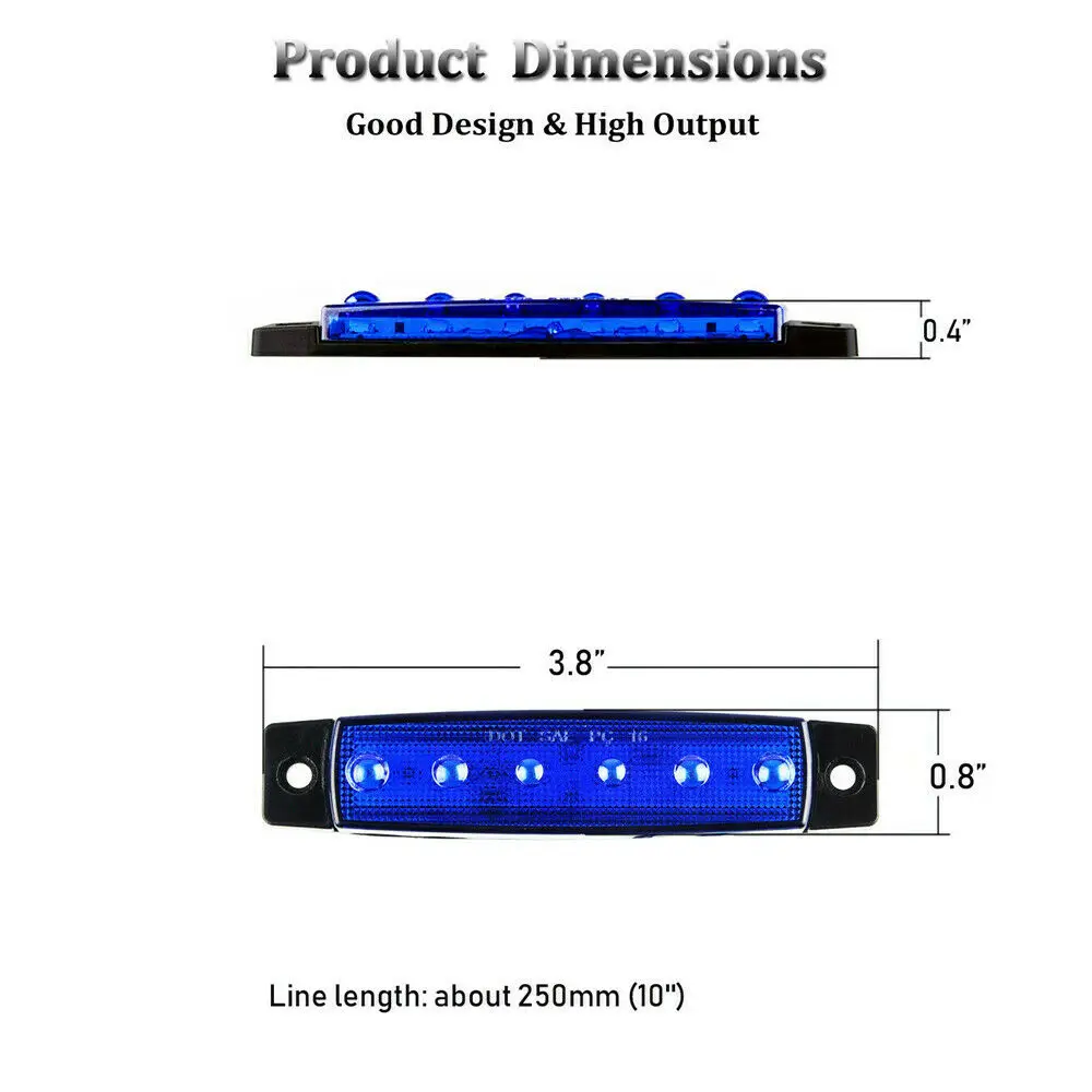 6 LEDs Courtesy Light 12V-DC ABS Shell Replacement 10pcs Boat Cabin Deck | Автомобили и мотоциклы