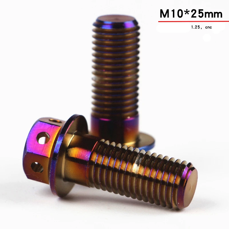 

M10 Motorcycle CNC Burnt Titanium 304 Stainless Steel Bolt With Bleed Screw Motorcycle Brake Caliper Pump For Honda Yamaha KTM
