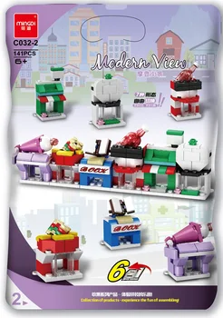 

100pcs+ Bricks Micro Street 6in1 Ambulance Engineering Police Fire Fighting SWAT Building Blocks Model Education Toys Children