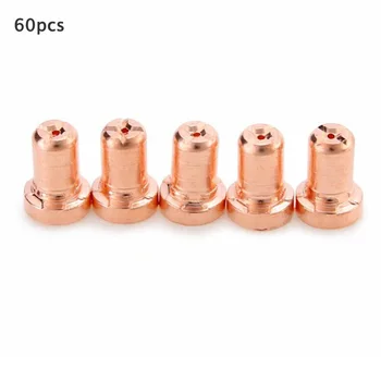 

60 Pcs/Set Extended Long Tip Electrode &Nozzles For PT31 LG40 40A Plasma Cutter Welding Red Copper