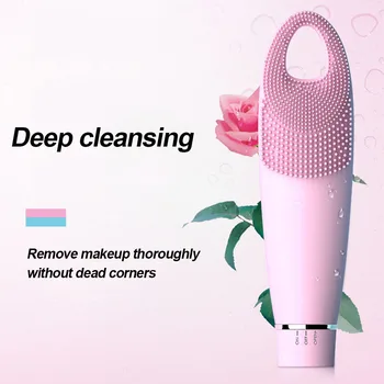 

Mini Soft Bristle Tools Electric Blackhead Remover Portable Facial Cleansing Brush Extractor IPX7 Waterproof Silicone Instrument