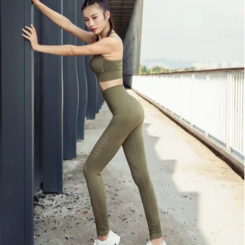 

Fitness Workout Clothing Women's Gym Running Girls Slim Leggings+Tops Women Sets Bra+Pants Female Suit