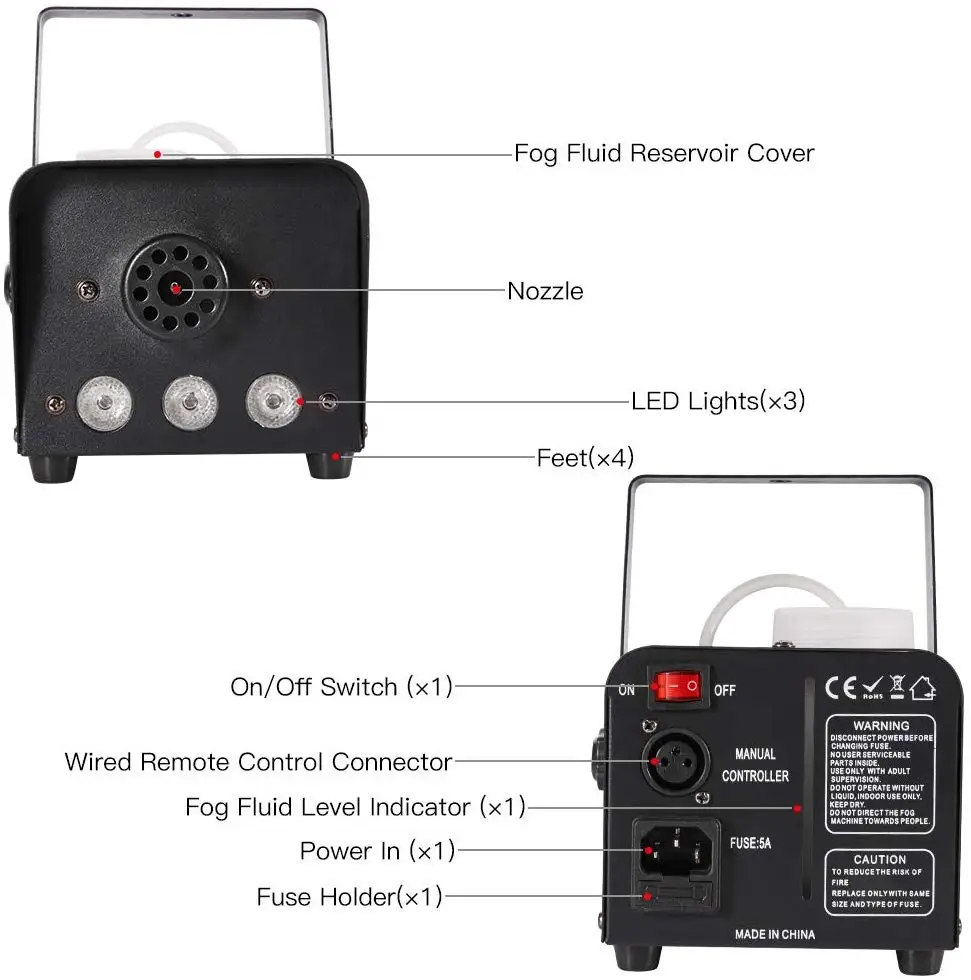 Высокое качество беспроводной контроль светодиодный 500 Вт туман дымовая машина дистанционный RGB цвет выталкиватель дыма светодиодный DJ вечерние светильник дымовой метатель