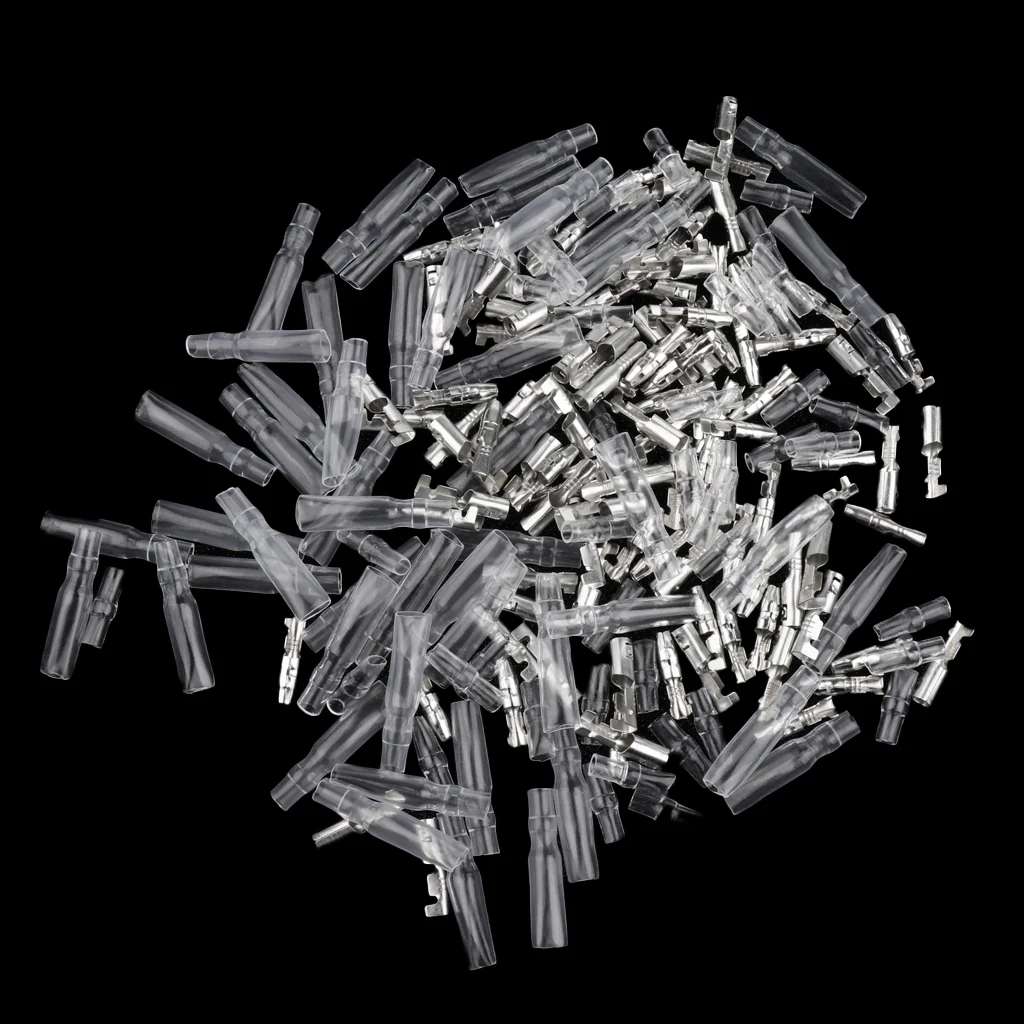 200 Pcs 3.9mm Car Truck Insulation Bullet Connector Wire Terminals Kits For Motorcycle Scooter Moped Car Kit Car Atv Quad