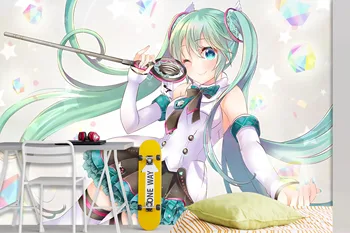 

[Self-Adhesive] 3D Hatsune Miku 021215650 Japan Anime Wall Paper mural Wall Print Decal Wall Murals