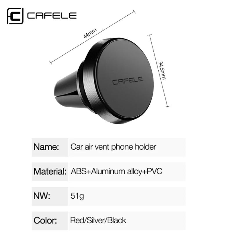 CAFELE магнитный держатель для телефона в автомобиль gps крепление на вентиляционное отверстие магнит Автомобильный держатель для телефона универсальный держатель подставка для мобильного телефона