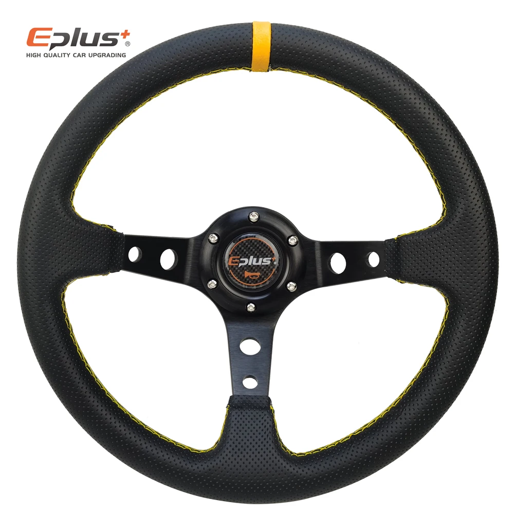 EPLUS Auto Sport Lenkrad PVC Racing Typ Hohe Qualität Universal 320MM Oder  350MM Aluminium Nachrüstung Geändert Auto styling - AliExpress