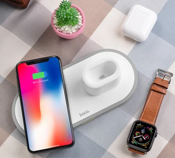 

3IN1 10W QI Wireless Fast Charger Pad Dock For iPhone Apple Watch 2/3/4 Airpod