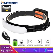 

Multifunctional COB LED Headlamp USB Rechargeable Headlight Waterproof Head Light with 7500mAh Large Battery Capacity Head Torch
