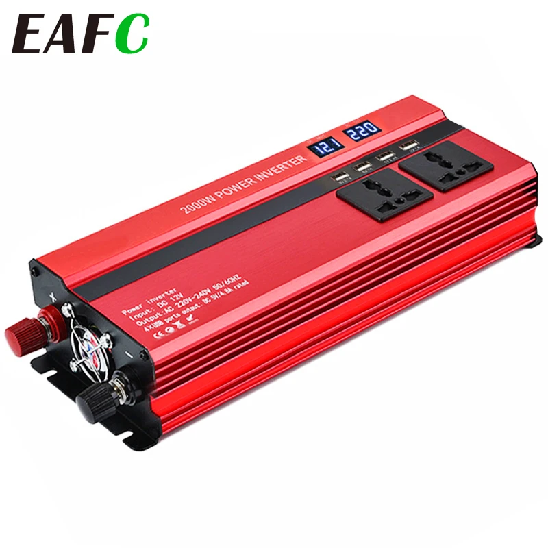 Автомобильный инвертор 12v 220v 2000W трансформатор напряжения автомобильный