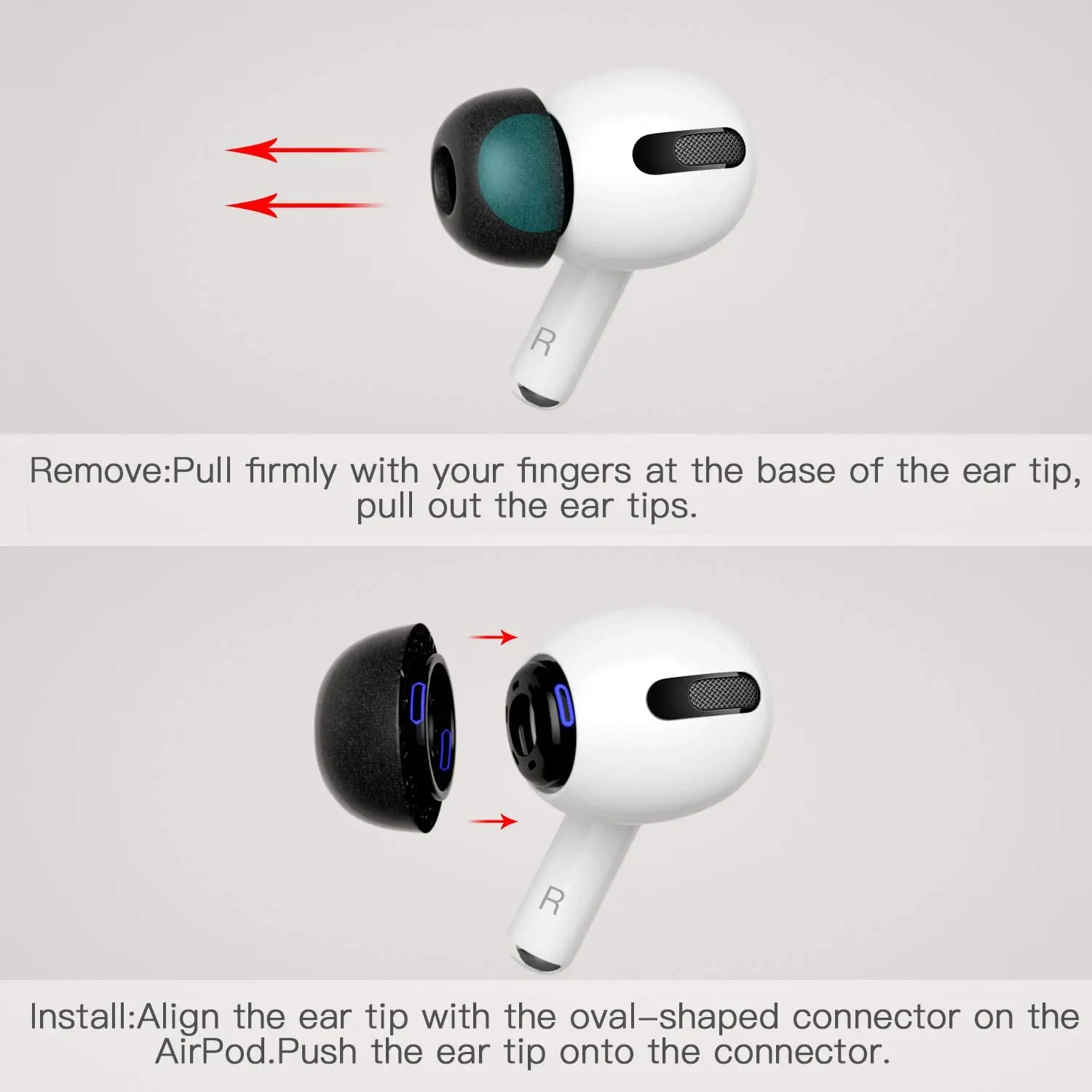 Dicas para Airpods Fone de Ouvido Cancelamento de Ruído Pares Memória Espuma Orelha Pro Acessórios Airpods Earplug Substituição Eartip 6 1:1 - Image 5