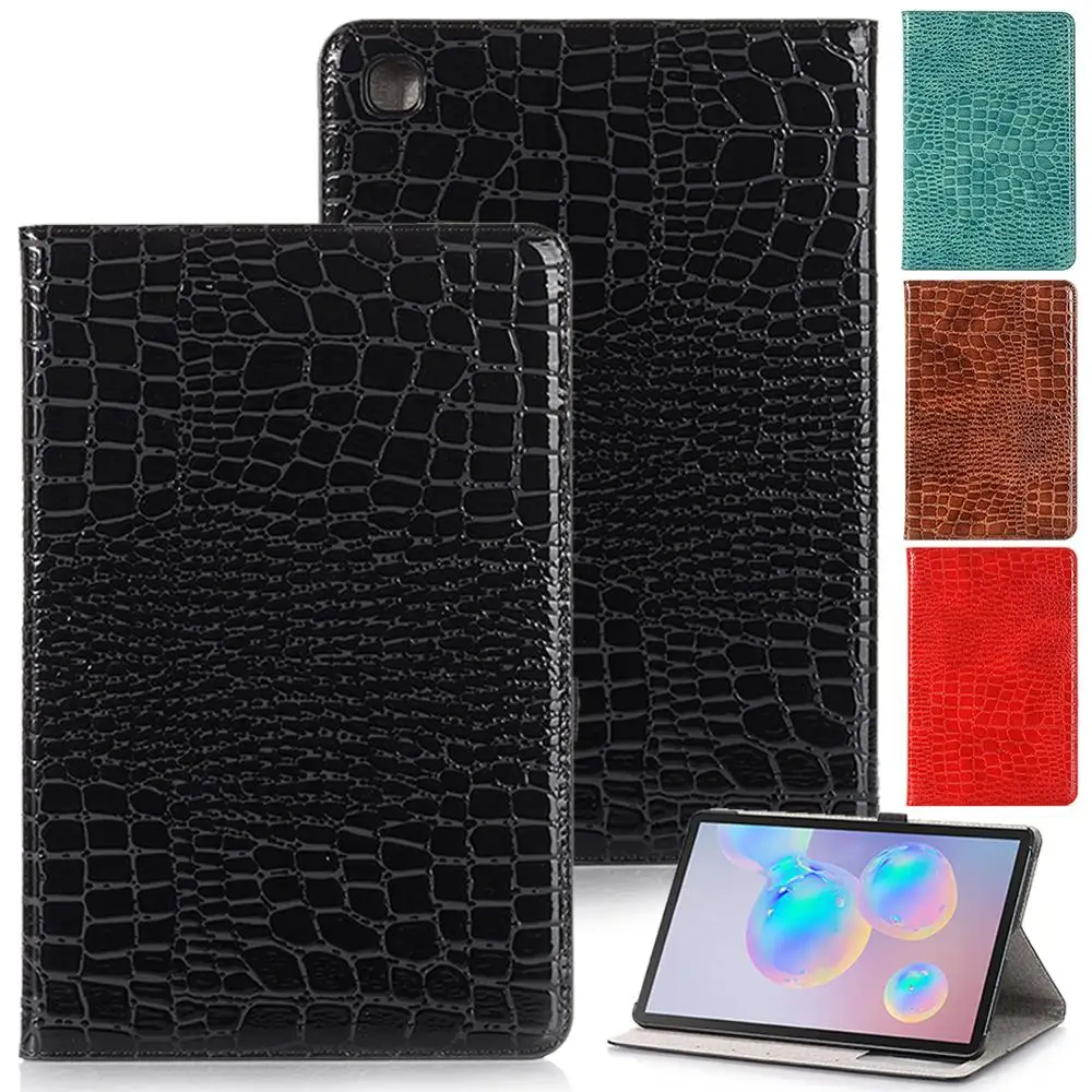 

For Samsung Galaxy Tab S6 Lite 10.4 P610 P615 2020 Tablet Leather Protective Case Automatic Wake up/Sleep Crocodile Pattern