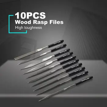 

10 PCS Wood Rasp Files Needle T12 Mini File Set Carving Tools Metal Filing Tool Woodworking DIY Hobby Hand Tool