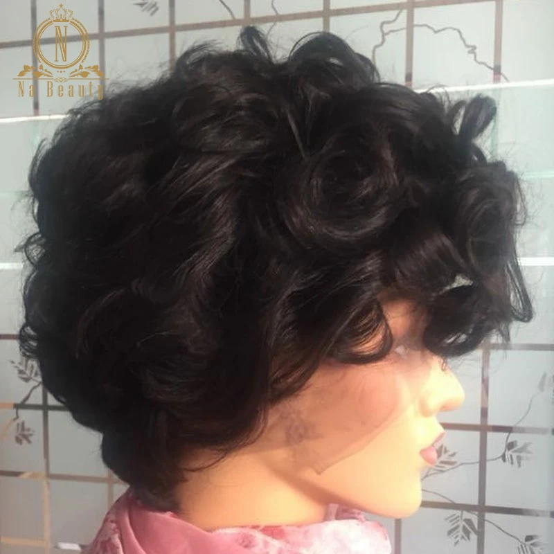 613 blonde short curly wig for black women 9(1)