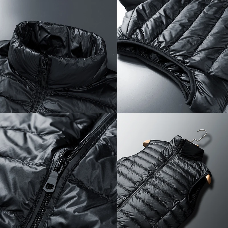 Duck Down Vest Men and Women Universal Spring Light Jackets Fashion Sleeveless Outerwear Coat Autumn Coat White Duck Down