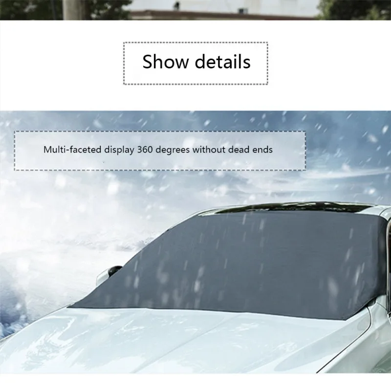 MAGNETIC CAR WINDSCREEN COVER ICE FROST SHIELD SNOW PROTECTOR SUN SHADE VAN NEW