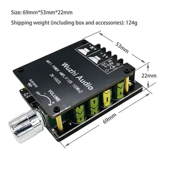 

MINI 2x100W bluetooth Amplifier Board Digital Power TPA3116 Switch Adjustable Volume Shell DIY Speaker Potentiometer DC