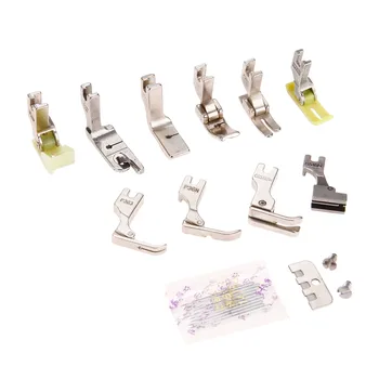 

Industrial Sewing Machine Presser Foot 13 Set Crimping Presser Wrinkled Presser Foot fit for Brother Juki Singer Sewing Machine