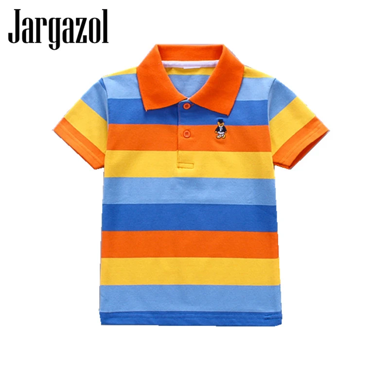 Tee Shirt Boys Short Sleeve Polo Shirt Kids Clothes Color Stripes Turn Down Collar Girls Sport Tops Vetement Enfant Fille Aliexpress