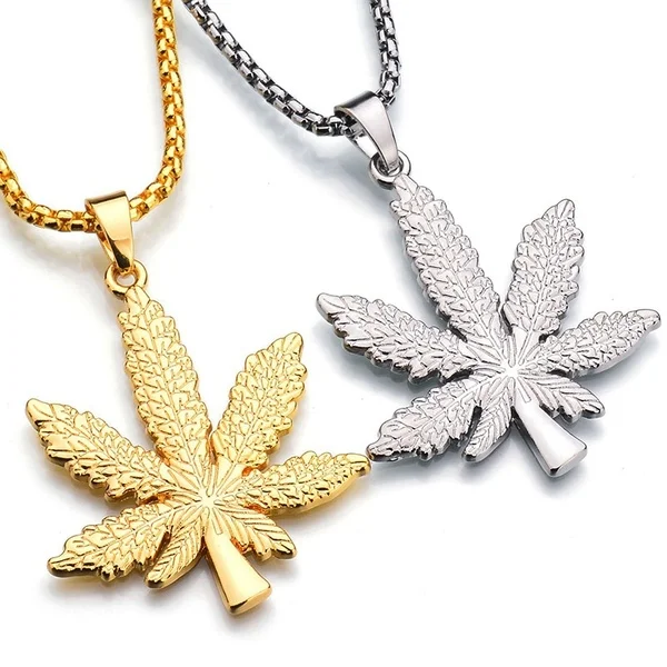 1PCS Fashion Maple Leaf Necklace Hemp Pendant Charm Chain NeckLace For Women Men Gifls Jewelry Accessories | Украшения и