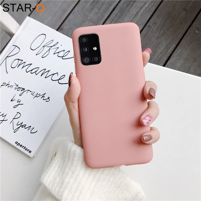 candy color silicone phone case for samsung galaxy a51 a71 5g a31 a11 a41 m51 m31 a21s a91 A81 A01 matte soft tpu cover flip phone case Cases & Covers