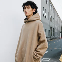 Suéter con capucha para hombre, suéter informal de felpa, de marca, Hip Hop puro, para Otoño e Invierno