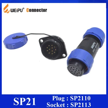 

Original Weipu SP21 Connector 2 3 4 5 7 9 12 Pin IP68 Female Cable Plug Male 2-hole Flange Socket SP2110/S* SP2113/P*