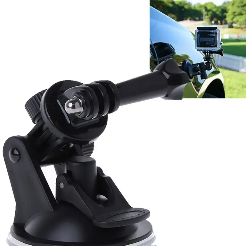 Camera Car Suction Cup+1/4" Tripod Mount Adapter+Screw For GoPro HD Hero 2 3 3+ 87HE