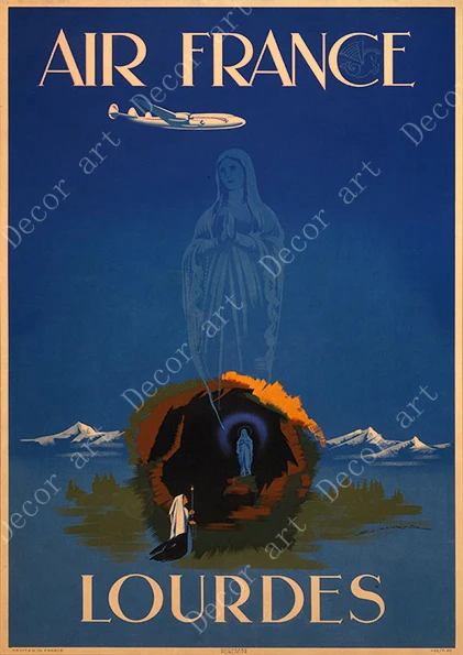 Дорожный плакат Air France Париж холст живопись винтажные настенные картины крафт