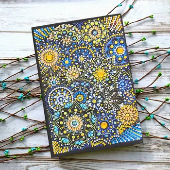 

Flower Diamond Painting Cover Notebook Diary Diary Writing Notes Diary and Plan, A5 DIY Diamond Painting 50 Page Notebook Diary