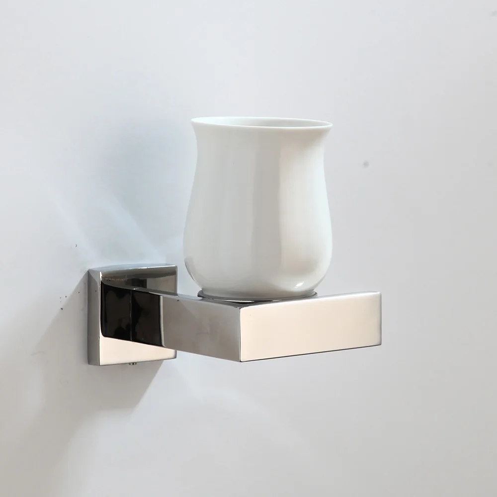 Tooth brush Holder JIENI хромированный полированный набор аксессуаров для ванной комнаты, 304 нержавеющая сталь, туалетная бумага, туалетная щетка, настенный комбинированный комплект - Цвет: Tooth brush Holder