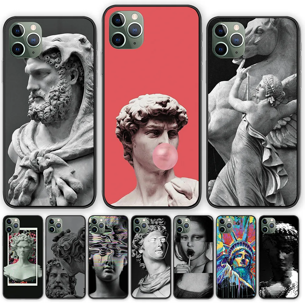 Забавный причудливый Медуза Vaporwave Glitch художественный чехол для телефона iphone 6S 6 7 8