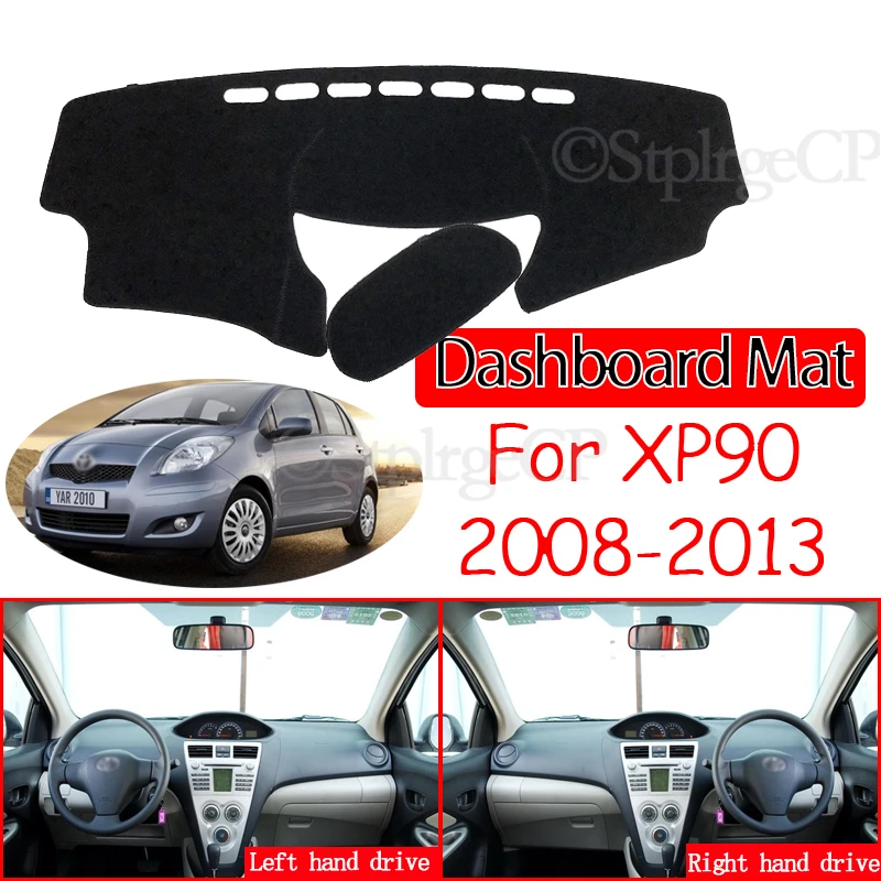Для Toyota Vios Yaris Belta Soluna XP90 2008 ~ 2013 Противоскользящий коврик для приборной панели