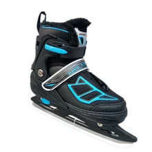 Зимние новые встроенные термальные толстые профессиональные женские взрослые дети хоккейные лезвия коньки обувь для катания на коньках регулируемые дети взрослые