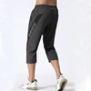 Men's 3/4 Running Sport Pants With Zipper Pockets Training Joggings Men Pants Soccer Pants Fitness Pants For Men 4