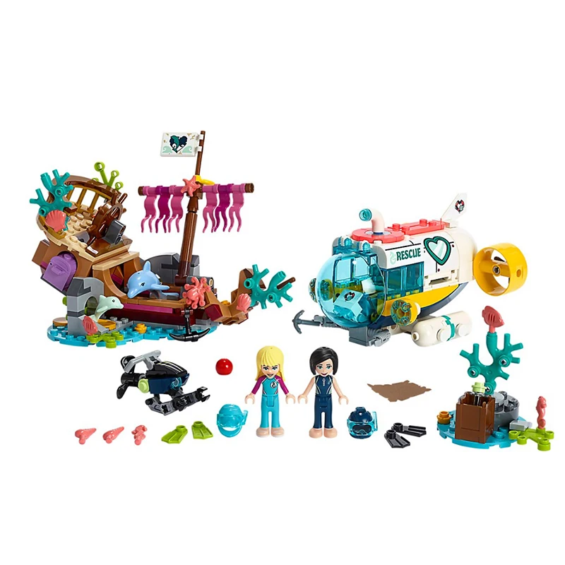 

NEW 2019 41378 363Pcs friends girl Series Dolphins Rescue Mission Building Blocks Bricks Kids DIY Toys Christmas gift