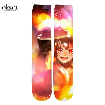

CLOOCL Drop Shipping 2020 New Style Fashion Newest Anime Megumin Konosuba 3D Print Men's Women's Casual Harajuku Straight Sock
