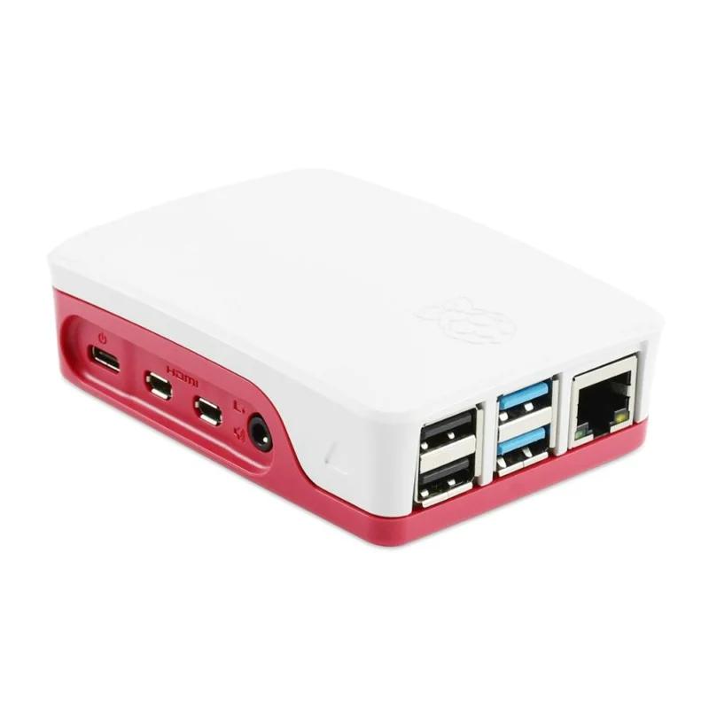 Официальный чехол Raspberry Pi 4 model B из АБС пластика красного и белого цветов