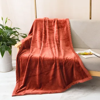 

Pure Color Thickening Children's Blanket Wholesale Office Napping Flannel Blanket b133