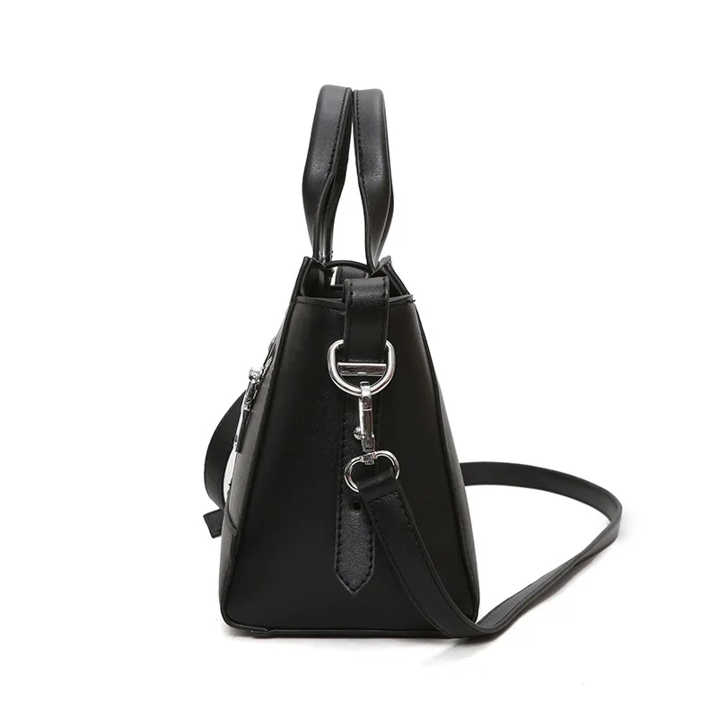 

2019 New Style Punk Style Men's Double Zipper Locomotive Generous Bag Large Capacity Shoulder Hand WOMEN'S Bag