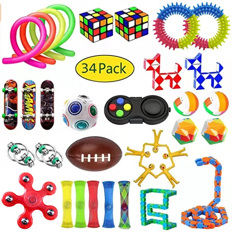 6 Type Fidget Toys Anti Stress Set Relief Balls Squeeze Adults Children Sensory Antistress Game Gift | Игрушки и хобби