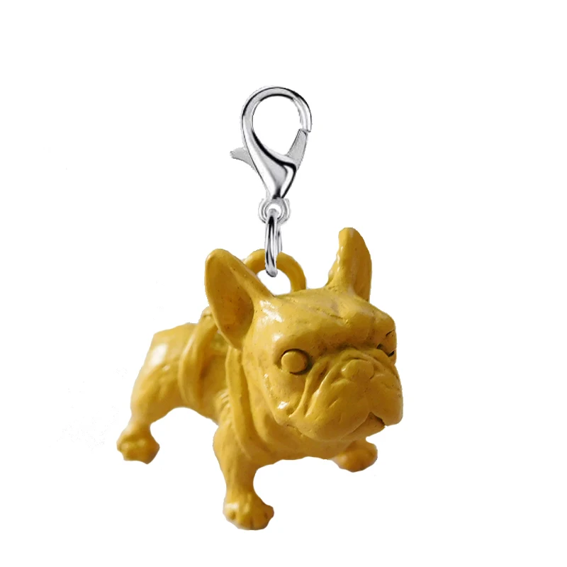 French Bulldog Key Pendant Colorful Keyring ), Grey | Frenchie Shop