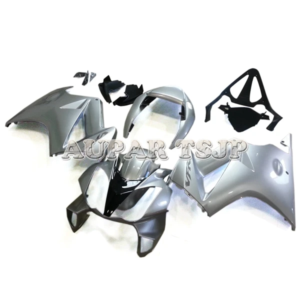 Полный Серебряный Sportbike чехлы на сиденья для Honda VFR800 2002 03 04 05 06 2007 08 09 10 11 2012 vfr800 мотоциклетная нательная защита комплект капот комплект