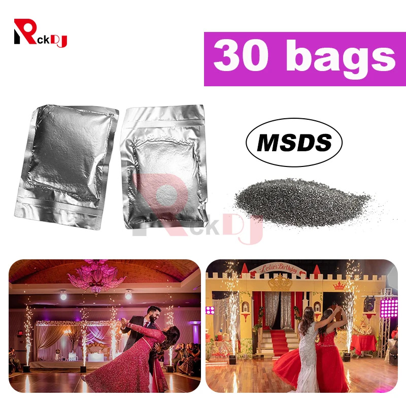 disco 4pcs With Flightcase And 30 Bags Powder 400W Cold Spark Fountain Firework Machine Dmx And Remote Smokeless Wedding Machine
