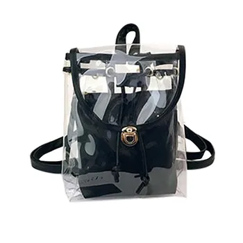 

Beach female jelly backpack transparent bag casual backpack Transparent Casual Female Sweet Princess Женский рюкзак 2020 New #SR