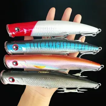 

4pcs 15.5cm Big Popper Fishing lure Crankbait Iscas Artificial Wobblers Hard Bait Pesca Bass Carp Pike Fishing Tackle