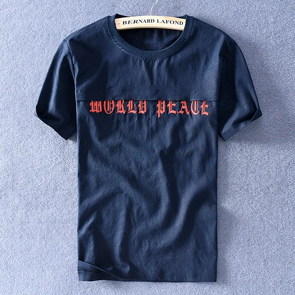 royal blue Новая дизайнерская вышитая брендовая футболка мужская с коротким рукавом летняя футболка для мужчин дышащие модные футболки мужские топы с круглым вырезом - Цвет: royal blue
