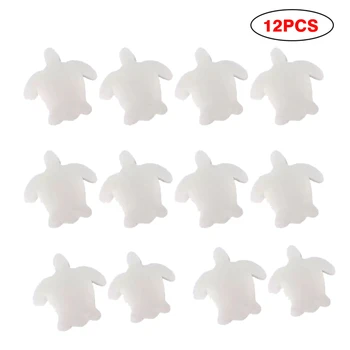 

12pcs Water Purifying Effective Turtle Shaped Spa Cartoon Oil Absorbing Hot Tub White Swimming Pool Floating Filter Sponge